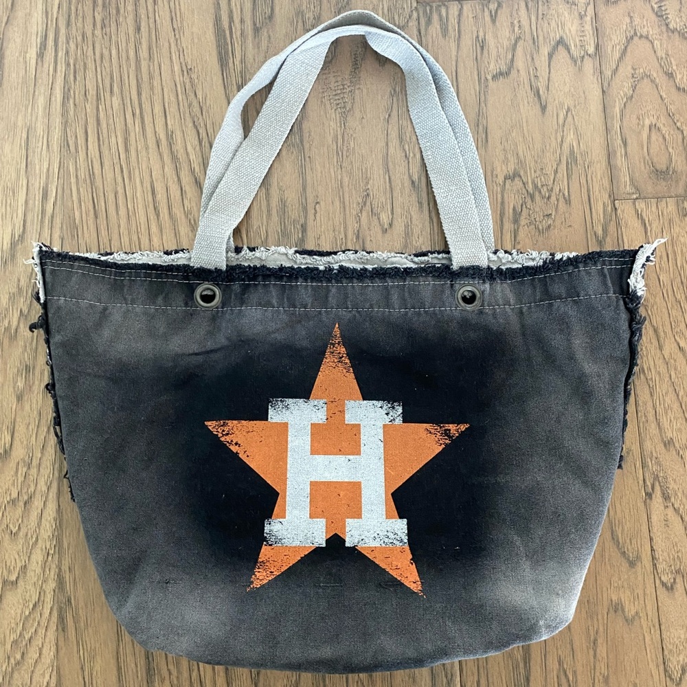 Houston Astros Baseball Tote by Cooperstown Collection by Little Earth Black Bag